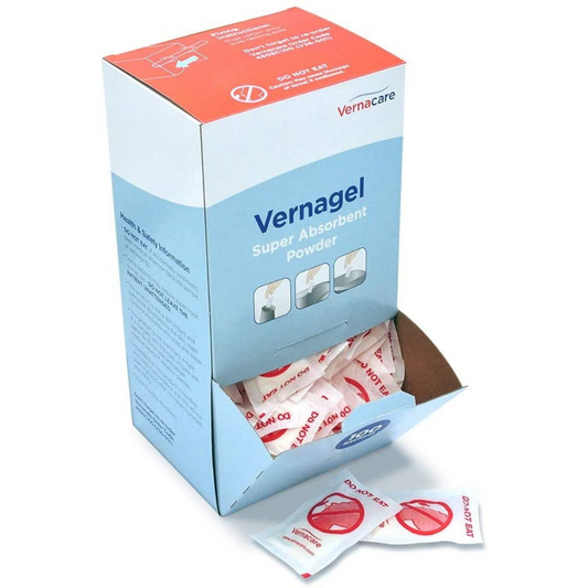 Vernagel - Super Absorbent Powder Sachets for Bodily Fluids (Pack of 100)