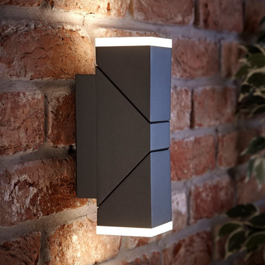 Biard Double Up Down Square Modern Anthracite Outdoor Light