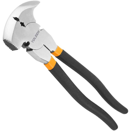 Tolsen Fencing Pliers - Heavy Duty Fence Pliers with Wire Cutters, Nail Hammer & Staple Remover