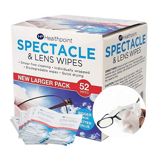 Healthpoint Spectacle Wipes - 2 Packs of 52